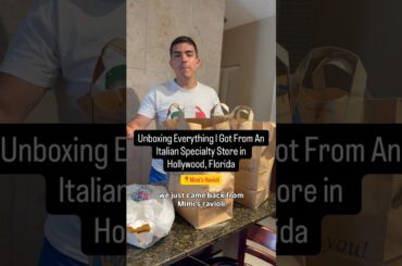Grocery haul from Italian speciality store in Hollywood, Florida! #italianfood