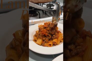 Lamb Ragu Rigatoni 🐏🐑 #pasta #lamb #ragu #italianfood #italiancooking #cookingvideo