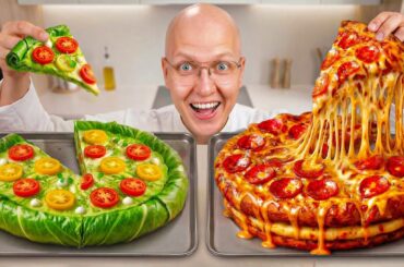 99 vs 9,999 Calorie Pizza Challenge