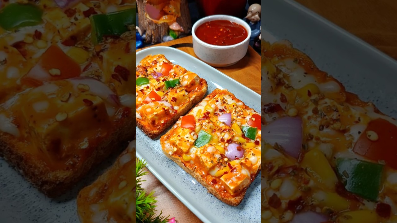 Cheesy & Loaded Bread Pizza😋| Instant Bread Pizza Recipe | Fully Loaded Bread Pizza | Bread Snack Cheesy & Loaded Bread Pizza😋| Instant Bread Pizza Recipe | Fully Loaded Bread Pizza | Bread Snack