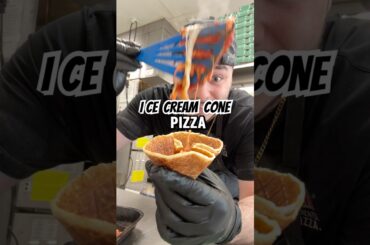 A Ice Cream Cone Pizza?!?!?? #youtubeshorts #shorts #fyp #viral #foodie #science #fun #wow #pizza