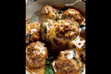Creamy Tuscan Low Carb Meatballs!