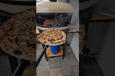 Portobello & parsley bianca pizza bake in Gozney oven