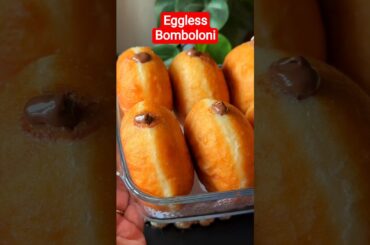 🍩✨Soft Eggless Bombolini | Italian Donuts #shorts #ytshorts #donuts #bombolini