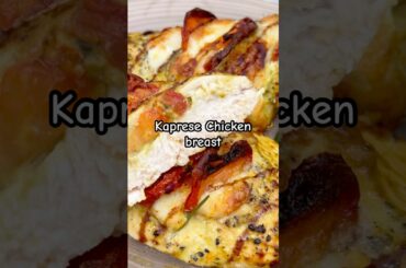 Caprese Chicken Breast with Mozzarella and Tomatoes, served with Pesto – made in the Air Fryer🥘