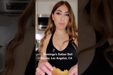 Trying Famous Nonno Mimì Sandwich from Domingo's Italian Deli in LA #shorts #italiandeli