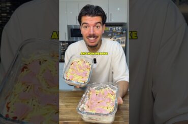 One Bowl High Protein Pizza Bake… 🤯🔥#pizza #recipe #cooking