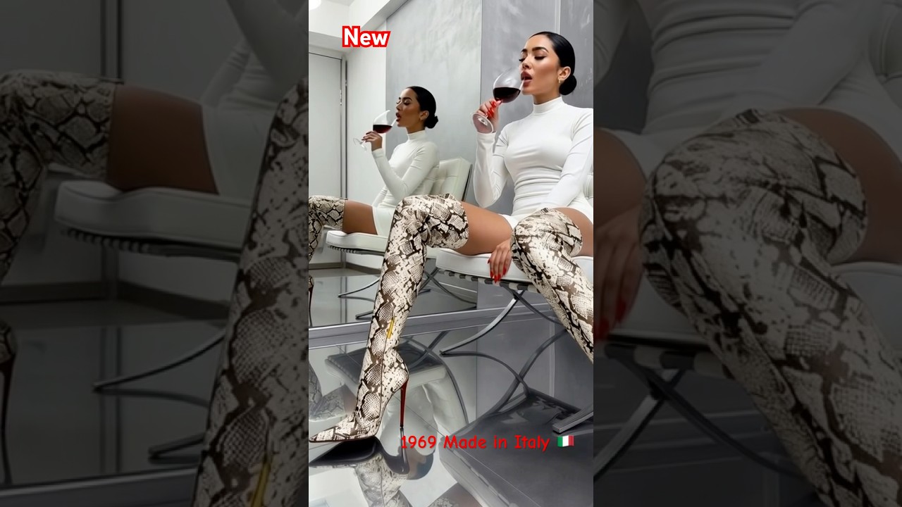 New 1969 Made in Italy Snake Print Thigh High Heels 🍷👠 New 1969 Made in Italy Snake Print Thigh High Heels 🍷👠