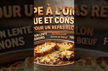 pour réaliser cette soupe à l’oignon rustique et consistante 🔥⚡💯