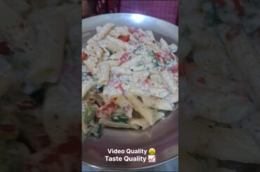 White Sauce Italian Penne Pasta | Creamy Pasta Recipe At Home 😍 #sauce #italian #pasta #fastfood