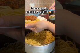 Espagueti fácil y rápido en pocos pasos 👩‍🍳#comidafacil #comidamexicana #shortvideo #recetas