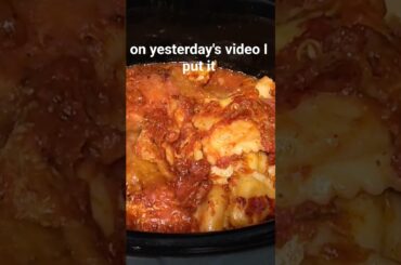 SLOW COOKER RAVIOLI CASSEROLE-LET'S EAT NOW!