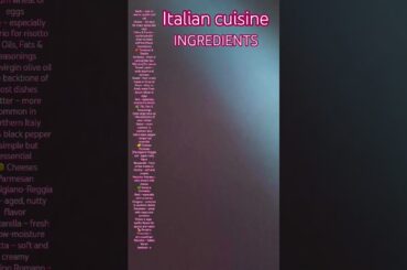 Italian cuisine