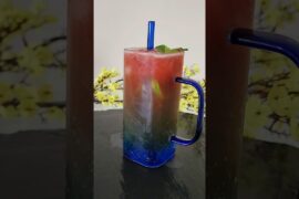 28 | Strawberry Blue Mocktail 💙🍹❤️ #drinks #homecafe #Mocktaildrinks #mojito #recipes #summer