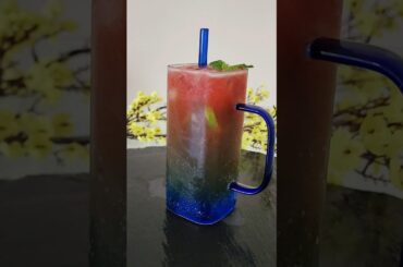 28 | Strawberry Blue Mocktail 💙🍹❤️ #drinks #homecafe #Mocktaildrinks #mojito #recipes #summer