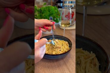 Cremige Pasta mit Garnelen / Spaghetti mit Garnelen in Sahnesauce