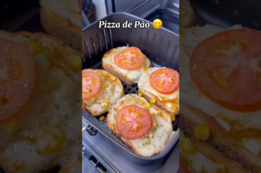 Pizza de Pão ❤️ Rápido e fica uma delícia. #receitas #receitafacies