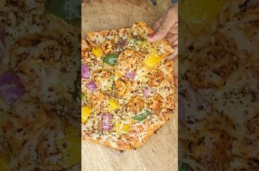 5 minute double-decker pizza #breadpizza #cheesesnacks #cheesepizza #cheeselovers #sandwichpizza