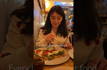 Trying classic Italian street food 🇮🇹#rome #italy #foodtrip #italianfood #everythingiate