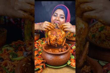 Whole Chicken Roast Mukbang Eating Juicy Spicy Chicken With Eggs Curry And Rich Gravy ASMR Food Show