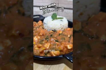 Herbed rice with Italian Gravy #vegrecipes #italianfood #fusionfood #indianfood