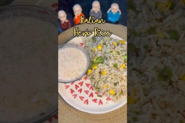 Italian Herb Rice Recipe | Quick & Easy Veg Rice in 10 Minutes 🍚🌿 #shorts #lunch #rice #recipe