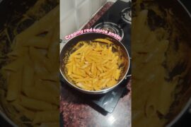 Creamy red sauce pasta recipe #cooking #food #recipe #explore #shorts