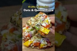 Healthy and Guilt free Oats Quinoa Pizza🍕🍕#shorts #viral #trending #healthyfood #pizza #shortsfeed