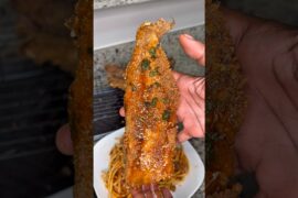 Hot honey catfish & spaghetti recipe #chefflocko #cooking #catfish #fyp #shorts