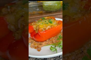 Bell Peppers Stuffed with Ground Turkey. Super Healthy and delicious #cooking #italiancuisine