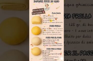 ‼️Impasti fatti in casa infallibili ‼️ NONNA'S SECRET #impasti #pane #pizza #shortcrustpastry