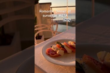 Ristorante Giosuè a Mare.Romantic Dinner at sunset in META di Sorrento Italy #travel #italy #sunset