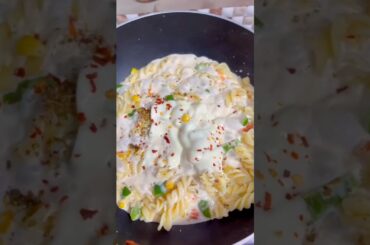 🤤Creamy🔥White Sauce Pasta 🍝😋 #trending #youtubeshorts #shortvideos #viral #video #ytshorts #reels