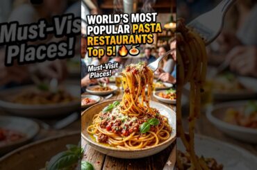 Top 5 BEST Pasta Spots in the World! 🌎🍝