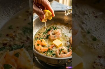 Garlic Butter Shrimp Scampi 🍤 #seafood #italian #easy #shorts