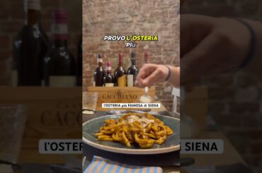 LA MIGLIOR OSTERIA di SIENA? 😱🇮🇹 #siena #cibo #food #viral #shorts #italia #viaggi