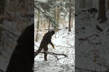 Enjoying Pizza in Snowstorm 😀