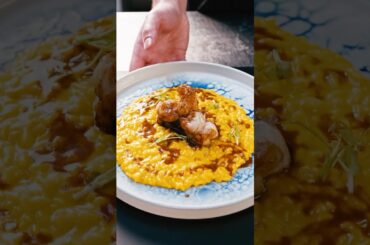 Risotto allo Zafferano con Rana Pescatrice · Monkfish Saffron Risotto | Ristorante La Chicca—Firenze