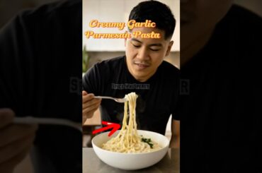 Garlic Parmesan Pasta in Under 15 Minutes #cooking #shorts