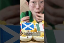 Deviled Eggs 6 Flavors🥚🇺🇸🌍 | World Flavors Challenge #deviledeggs #worldflavors #shorts #recipe