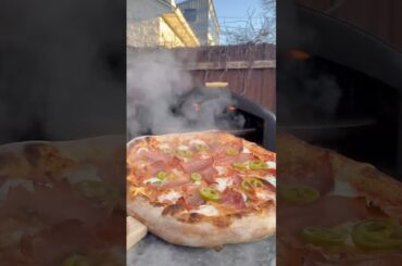 Fire meets flavor 🔥⁠ Bertello SimulFIRE 16" Rotating Outdoor Pizza Oven #pizza #shorts #cheese