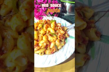 Red sauce pasta 🍝 recipe at home 🤤/Easiest pasta recipe #pastarecipe #shorts #youtubeshorts