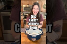 Zero Energy Crockpot Dinner #recipe #cooking #fypシ #dinner #food #easyrecipe #cookingfood #family
