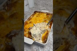 Crack Chicken Pierogi Casserole!😋 #PierogiCasserole #CrackChicken #EasyRecipes #OnePanMeals #Dinner