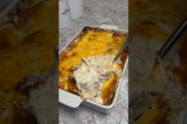 Crack Chicken Pierogi Casserole!😋 #PierogiCasserole #CrackChicken #EasyRecipes #OnePanMeals #Dinner