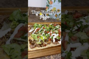 Taco Flatbread Pizza #recipe #mealideas #easyrecipe #healthyrecipes #highprotein #highfiber #dinner