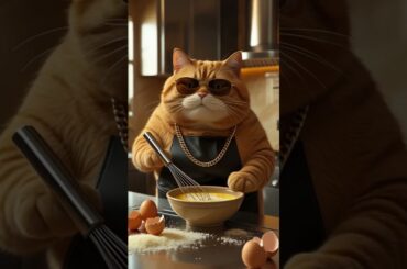 Cat Making Italian cuisine #shorts #animals