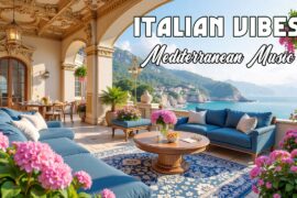 The Best 🇮🇹 Italian Music🎶 Scenic Italy Relaxation 🎶 Guitar Amalfi Coast & Lake Como 4K