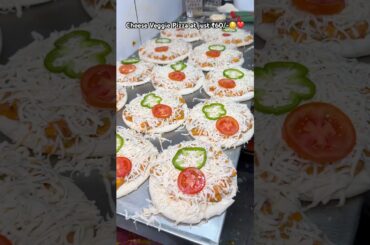 ₹60 Cheese Veggie Pizza Khaoge?🤤❤️ #shorts #pizza #indianstreetfood