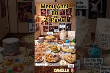 🇮🇹 2° PARTE Menù ANNi 80' P2 🕺 🇬🇧 ITALIAN VINTAGE FOOD 80s #ricettefaciliconcamilla #shorts